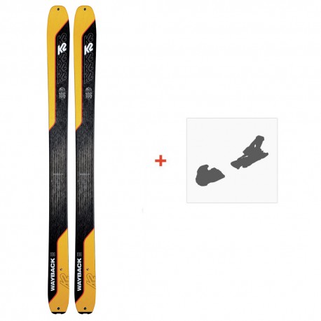 Ski K2 Wayback 106 2022 + Fixations de ski - Pack Ski Freeride 106-110 mm