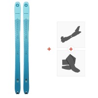 Ski Blizzard Zero G 95 Flat Blue 2021 + Fixations de ski randonnée + Peaux