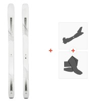 Ski Salomon N Stance W 94 White/Black 2023 + Fixations de ski randonnée + Peaux - Pack Ski Randonnée 91-95 mm