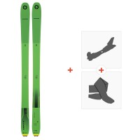 Ski Blizzard Zero G 095 Flat Green 2022 + Tourenbindungen + Felle