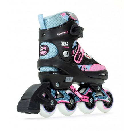 Inline Skates Sfr Pixel Adjustable Children'S Blue/Pink 2023 - Inline Skates