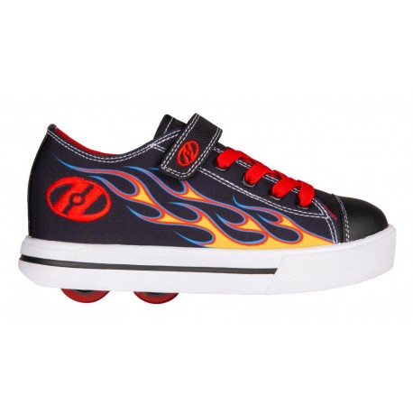 Chaussures à roulettes Heelys X2 Snazzy Black/Yellow/Red Flame 2022 - HX2 Garcons