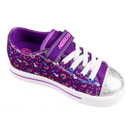 Chaussures à roulettes Heelys X2 Snazzy Purple/Multi/Rainbow 2022 - Filles HX2
