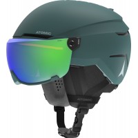 Atomic Ski helmet Savor Visor Stereo Green 2023 - Ski Helmet