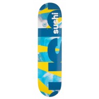 Skateboard Deck Only Sushi Spectrum Logo Yellow/Teal 2023