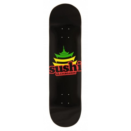 Skateboard Deck Only Sushi Pagoda Logo Black 2023 - Skateboards Nur Deck