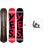 Snowboard Yes Optimistic 2022 + Fixations de snowboard - Pack Snowboard Homme