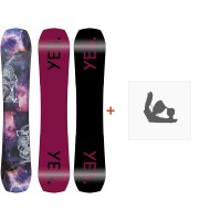 Snowboard Yes Rival 2023 + Fixations de snowboard - Pack Snowboard Femme