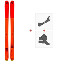 Ski Blizzard Zero G 095 Flat Orange 2022 + Touring bindings - Touring Ski Set 91-95 mm