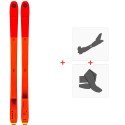Ski Blizzard Zero G 095 Flat Orange 2022 + Fixations de ski randonnée + Peaux