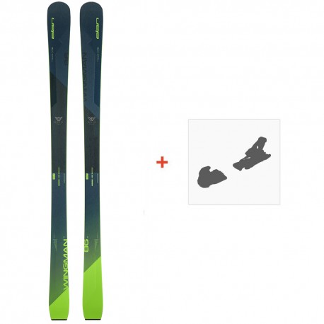 Ski Elan Wingman 86 TI 2023 + Fixations de ski - Ski All Mountain 86-90 mm avec fixations de ski à choix