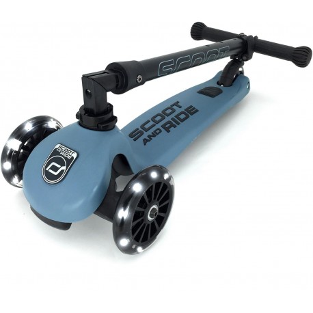 Scoot and Ride | Highwaykick 3 LED | Steel 2022 - Kids Scooter