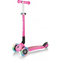 Globber | Primo Foldable Fantasy Lights | Neon Pink flowers 2022 - Kids Scooter