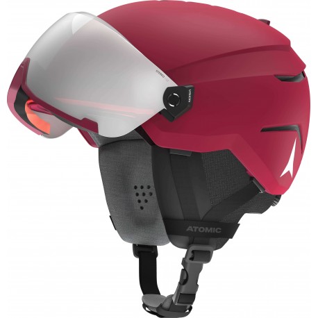 Atomic Savor Visor Stereo Dark Red 2023 - Ski Helmet