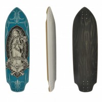 Bombsquad Mini Agent Blue - Deck Only - Longboard deck only (customize)