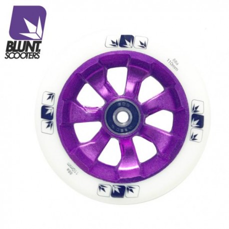 Blunt Scooter Wheel 7 Spoke Gomme 110mm White 2019 - Roues