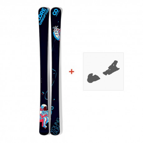 Coreupt Young Gun S 2012 + Fixation de ski - Pack Ski Freestyle
