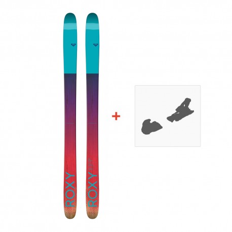 Ski Roxy Shima 90 2017 + Fixation de ski - Ski All Mountain 86-90 mm avec fixations de ski à choix