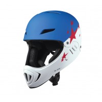 Integralhelm Micro Racing Helmet White Blue 2023