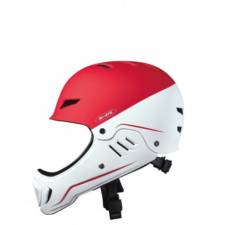 Integralhelm Micro Racing Helmet White Red 2023 - Fullface Helmet