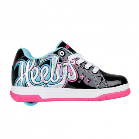 Chaussures à roulettes Heelys X Split Black/Neon Pink/Multi 2023 - CHAUSSURES HEELYS