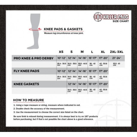 Knee Pad 187 Killer Pads Gasket Black 2023 - Knee Pad