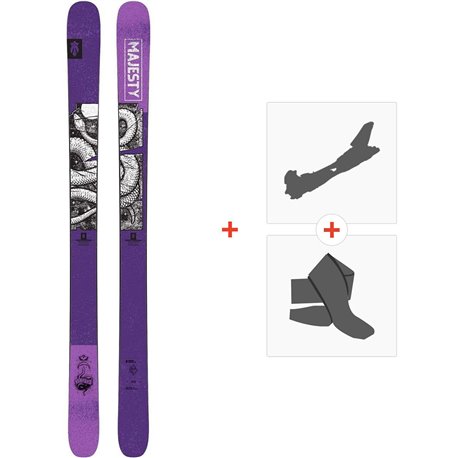 Ski Majesty Vesper 2024 + Fixations de ski randonnée + Peaux - Freestyle + Piste + Rando