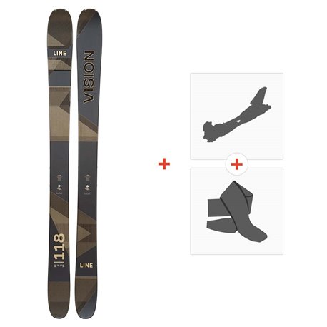 Ski Line Vision 118 2023 + Fixations de ski randonnée + Peaux - Freeride + Rando
