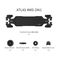 Elektrisches Skateboard Exway Atlas Carbon 4WD 2021 - Komplett 