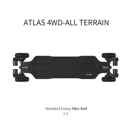 Elektrisches Skateboard Exway Atlas Carbon 4WD 2021 - Komplett  - Elektrisches Skateboard - Komplett