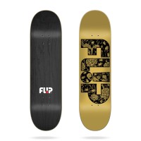Skateboard Deck Only Flip Team Metallic Yellow 8.0\\" 2023 - Planche skate