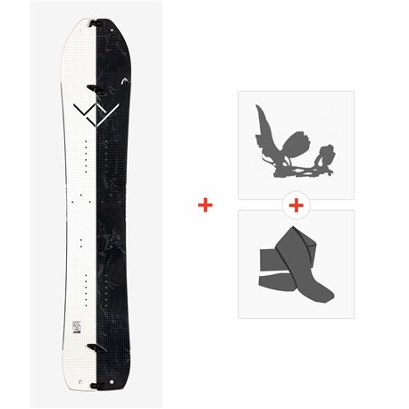 Snowboard Head Voy Splitboard Set Voy Skins 2024 + Splitboard Bindungen + Felle