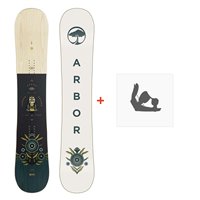 Snowboard Arbor Cadence Rocker 2023 + Bindungen  - Snowboard-Set Damen