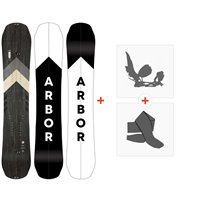 Splitboard Arbor Coda Rocker 2024 + Fixations de splitboard + Peaux