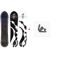 Snowboard Yes 420 2024 + Fixations de snowboard - Pack Snowboard Homme
