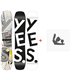 Snowboard Yes First Basic 2024 + Fixations de snowboard - Pack Snowboard Junior