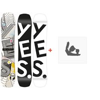 Snowboard Yes First Basic 2024 + Fixations de snowboard - Pack Snowboard Junior