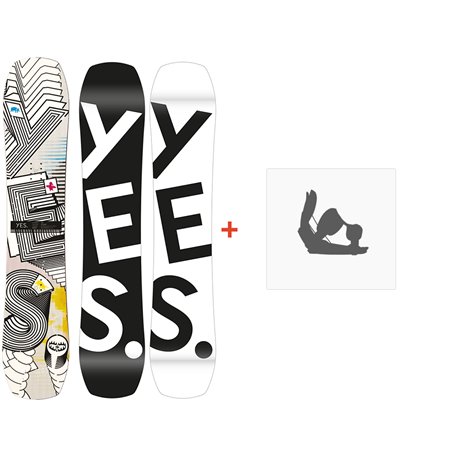 Snowboard Yes First Basic 2024 + Snowboard Bindungen - Snowboard-Set Kinder