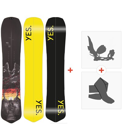 Splitboard Yes Optisplitstic 2024 + Splitboard Bindings + Skins - Splitboard Package - Men