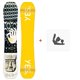 Snowboard Yes Dicey 2023 + Fixations de snowboard - Pack Snowboard Homme