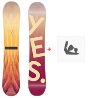 Snowboard Yes Hello 2023 + Fixations de snowboard - Pack Snowboard Femme