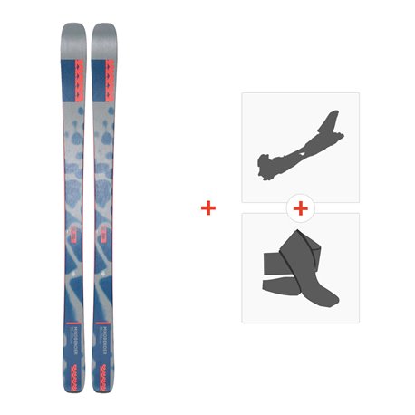 Ski K2 Mindbender 90C 2023 + Touring Ski Bindings + Climbing Skins  - All Mountain + Touring