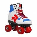 Roller quad Roces Disco Palace White-Red-Blue 2018