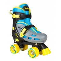 Quad skates Rookieskates Duo Junior Blue Yellow 2019 - Rollerskates