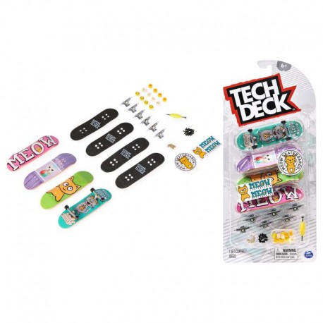 Tech Deck finger skate - Pack of 4 FINGER SKATE (random design) 2023 - Finger Skate