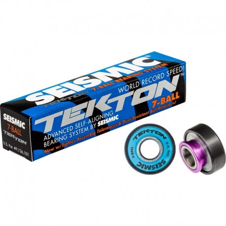 Seismic Tekton 7 Ball Bearing System 8mm 2019 - Skateboard Bearings