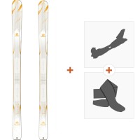 Ski Salomon N MTN Explore 88 White / Yellow 2018 + Alpine Touring Bindings + Climbing skin - Allround Touring