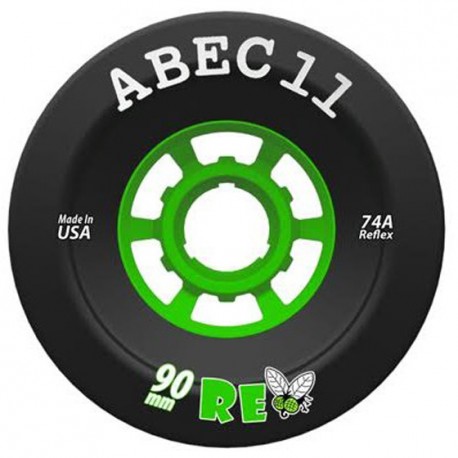Abec11 ReFly 90mm Black 74A 2019 - Roues Longboard