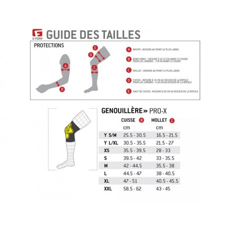 G-Form Pro-X Knee Pads Black / GF Logo printemps 2018 - Genouillères