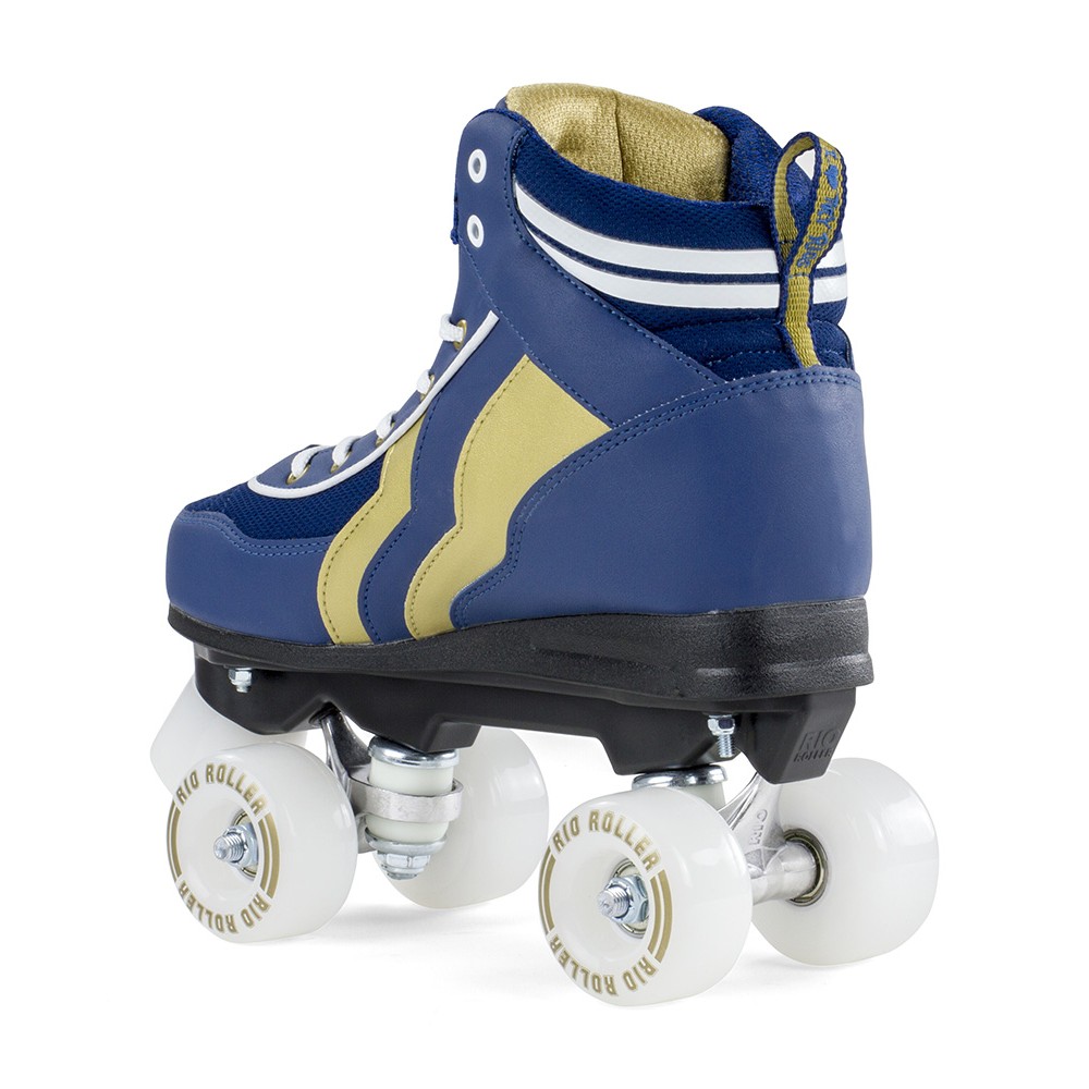 Rio Roller Varsity  Quad Skates Blau/Gold Rollschuhe Roller Skates neu & ovp 